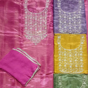 Traje de seda de primera calidad hermoso bordado a mano sin costuras de diseñador moderno para mujer moda india-estilo tradicional avanzado para - Product Image 1