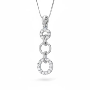 จี้ห้อยแบบวงกลมเก๋ไก๋ ประดับทองคำ 14K และเพชรแท้ ดีไซน์เรียบหรู ดูดี มีระดับ - Product Image 1