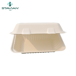 Haute qualité 9x6 "écologique 100% vaisselle biodégradable vaisselle jetable à clapet nouveau - Product Image 1