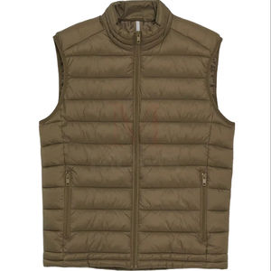 Chaqueta acolchada de invierno de alta calidad, chaleco con cuello redondo y cremallera, superventas, poliéster transpirable, logotipo personalizado, algodón, servicio OEM - Product Image 4