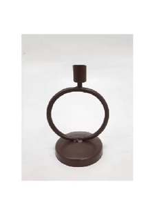 Venta caliente personalizado mate negro acabado hierro vela soporte hecho a mano hogar decorativo Navidad y Acción de Gracias portavelas - Product Image 2