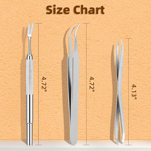 Pince à tiques professionnelle en acier inoxydable, double face, pour l'élimination des tiques chez les personnes, fabrication pakistanaise - Product Image 3