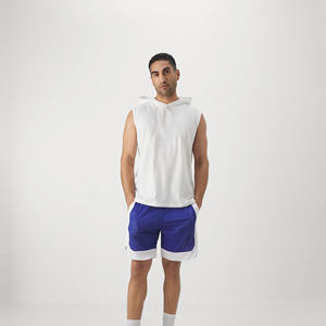 Pantalones cortos de gimnasio de diseño de alta calidad para hombre, pantalones cortos de baloncesto de malla de estilo sólido personalizados, respetuosos con el medio ambiente, 100% poliéster OEM - Product Image 4