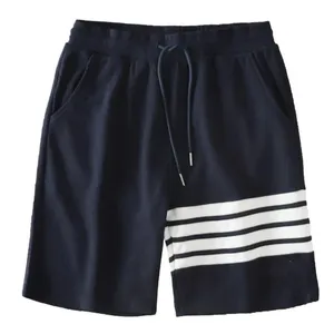 EVER GLOW <b>Women's</b> Navy Knitted <b>Shorts</b> Mid Waist Drawstring Casual Breathable Waterproof 100% Polyester Regular Fit - Product Image 1