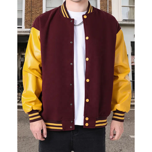 Veste universitaire en satin OEM 2025 100% polyester Sports d'équipe personnalisés et logo du nom du club Baseball Letterman University Varsity Jacket - Product Image 3