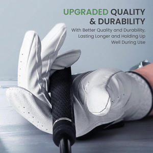 ถุงมือกอล์ฟหนังแกะสำหรับผู้ชาย/ผู้หญิงถุงมือเล่นกอล์ฟแบบน้ำหนักเบาระบายอากาศได้ด้ามจับซ้ายมีแรงกระแทกสูงโลโก้ออกแบบได้ตามต้องการ - Product Image 2