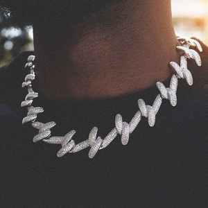 Collar Hip Hop con Diseño de Gancho de Plata 925, Moissanita VVS, Estilo Hielo, Unisex, para Cadena Cubana Certificada, Chapado en Oro - Product Image 4