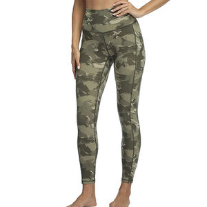 Latest Design High Heat Transfer Design Women Sport Yoga Solid Silk Screen Printing Spandex/Polyester <b>Leggings</b> Superior Quality - Product Image 1