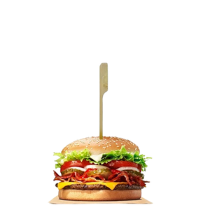 ไม้เสียบอาหารไม้ไผ่ 90 ชิ้น สำหรับเบอร์เกอร์และเค้ก ไม้จิ้มตกแต่ง - Product Image 1