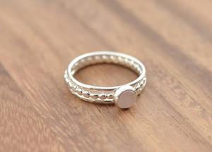 Anillo de piedras preciosas de cuarzo rosa, joyería para mujer, joyería de estilo bohemio de plata, anillo hecho a mano de tendencia de Plata de Ley 925, regalo para ella - Product Image 4