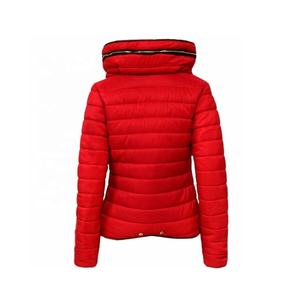High Quality Women's Breathable Cotton <b>Filled</b> Knitted Puffer Jackets Zipper Design Waterproof Quick Dry Winter Outerwear Nylon - Product Image 3