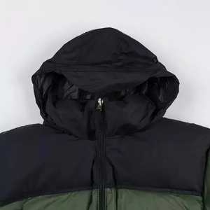 Men's New Fashion Lightweight Water-Resistant Winter Bomber Puffer <b>Jacket</b> <b>Packable</b> Front High Street Canvas Fabric Stand Collar - Product Image 3