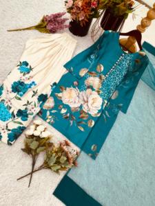 ชุดพิมพ์ลายแบบ reyon น้ำหนักเบาสำหรับสาวๆไปงานปาร์ตี้และออฟฟิศ - Product Image 5