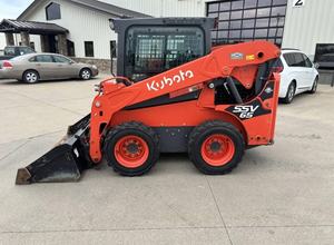 Chargeur compact sur pneus Kubota SSV65 de 48 kW à haute puissance, diesel, pompe Eaton, chargeur compact sur pneus à haute efficacité, construction, agriculture - Product Image 2