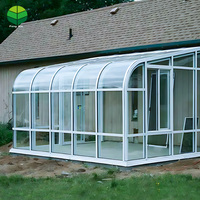 Solaires de jardin isolants thermiquement Maisons en verre Solarium sur pied en aluminium Sunroom 4 saisons