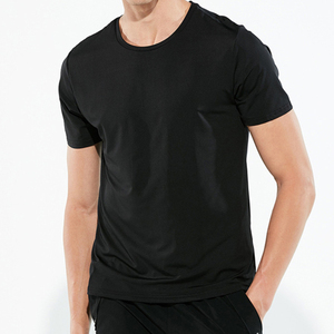 Vente en gros de t-shirts surdimensionnés noirs 100% coton imprimés sur mesure 160GMS motif rayé à manches courtes et col rond pour hommes - Product Image 1
