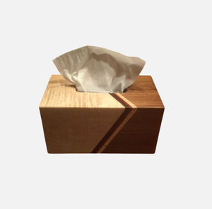 Caja de pañuelos de madera Rectangular de diseño elegante, caja de almacenamiento de servilletas, organizador hecho a mano, servilletero de madera oscura para el hogar y la Oficina - Product Image 4