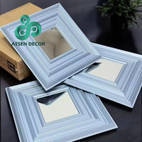 AISEN DECOR Panneau mural 3D moderne en PVC, résistant à l'humidité, motif géométrique, papier peint pour villas, chambres, salles à manger, salons, hôtels