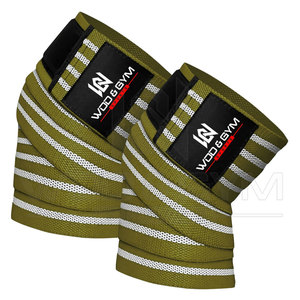 Offre Spéciale Produits Fitness Genouillère Élastique coton durable qualité Genou Wrap Haltérophilie Squats Formation Wraps À Vendre - Product Image 2