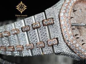 Relojes de Lujo Personalizados de Dos Tonos, Relojes de Alta Calidad con Moissanita Brillante VVS para Unisex, Accesorio de Regalo Perfecto y Exclusivo - Product Image 2