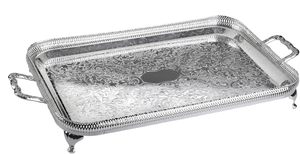 Modern Style Handmade Kitchenware Tableware Tray with Iron Handles Customized Serving Tray Wholesale Manufacturer Exporter - Product Image 2