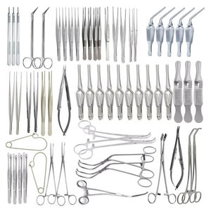 Juego de cirugía vascular mayor Certificado CE 62 piezas Instrumentos quirúrgicos de acero inoxidable Fuente de alimentación manual Juego vascular - Product Image 3