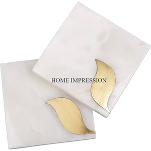 จานรองแก้วทองแดงเคลือบเงาดีไซน์ใหม่สำหรับตกแต่งโต๊ะในครัวสุดหรู - Product Image 2