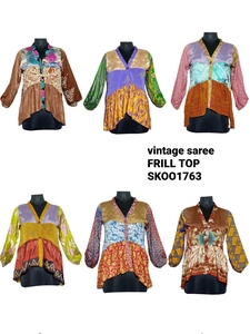 เสื้อสายเดี่ยวผ้าเรยอนของผู้หญิงผ้าซาตินคอวีมีกระดุมระบายอากาศได้ดีเสื้อซาตินคอวีแฟชั่นแนววินเทจ - Product Image 4