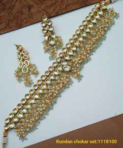 INDIAN TRADITIONAL and FASHIONABLE COPPER <b>JEWELLERY</b> BRIDAL WEDDING <b>JEWELLERY</b> <b>SET</b> <b>for</b> <b>WOMEN</b> EARRINGS and NECKLACE <b>SET</b> - Product Image 5