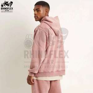 Sudaderas con Capucha para Hombre de Primera Calidad, Ligeras, de Secado Rápido, Transpirables, de Algodón Combinado, Servicio OEM Personalizable, Lavado Ácido - Product Image 2