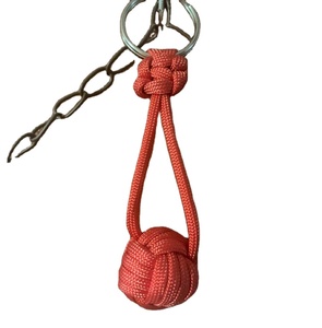 Fist Knot Keychain w/ Brass Shackle - 4.5" Long - Handmade Sailor Rope <b>Key</b> Ring - Nautical Jewelry Gift - Product Image 1