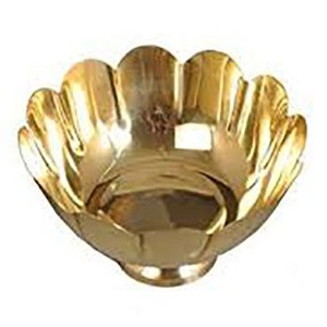 Tazón dorado decorativo de diseño de grabado Premium para utensilios de cocina Tazón de servicio de metal con cuchara - Product Image 3