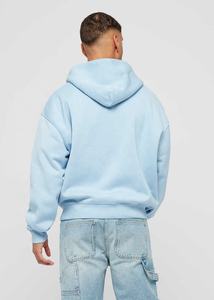 เสื้อกันหนาวมีฮู้ดสำหรับผู้ชาย, เสื้อฮู้ดเปิดไหล่ซิป2ชั้นผ้าฝ้าย100% ออกแบบโลโก้ได้ตามต้องการ - Product Image 6