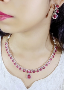 Bijoux indiens de qualité supérieure Ensemble de colliers en zircon de diamants américains Produit en vrac fait à la main Collier personnalisé - Product Image 2