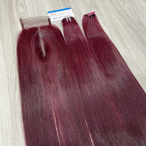 Extensiones de cabello virgen Remy vietnamita de alta calidad Natural 100%, máquina recta de hueso grande súper dibujada doble, cabello de trama Doble - Product Image 3