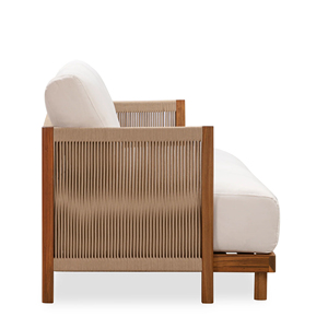 Sofá Moderno de Madera de Teca para Exteriores, Muebles de Patio, Sofá Individual de Jardín, Sofá de 2 Plazas - Pathos - Product Image 2