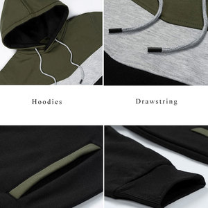 Ensemble de survêtement d'hiver pour homme à capuche en polaire, prix bas, tissu respirant, logo personnalisé, 100% polyester, décontracté - Product Image 3