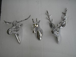 Figurine murale en fonte d'aluminium tête de cerf garniture de tête de cerf - Product Image 5