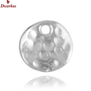 Hecho a mano sólido 925 plata esterlina liso martillo encantos accesorios joyería - Product Image 1