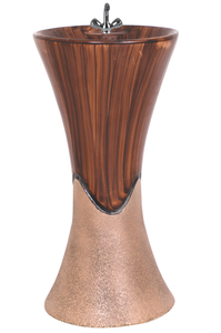 Lavabo sur pied monobloc pour salle de bain de qualité supérieure avec socle - Product Image 2