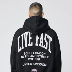 Wholesale High Quality Oversize Zipper Hoodie Fashion Print Pattern Street Wear for Men Customizable Winter Pullover Sweatshirts - Product Image 3