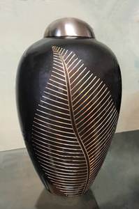 Urne de crémation en aluminium bleu ciel pour cendres humaines, urne commémorative fabricant indien L MAX B exportation - Product Image 5