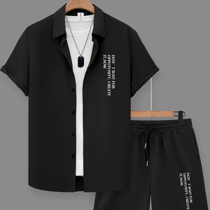 Vestito da <span class=keywords><strong>uomo</strong></span> leggero doppio <span class=keywords><strong>estivo</strong></span>, elegante e traspirante, tuta <span class=keywords><strong>Casual</strong></span> a maglia, <span class=keywords><strong>abbigliamento</strong></span> <span class=keywords><strong>Casual</strong></span> - Product Image 1