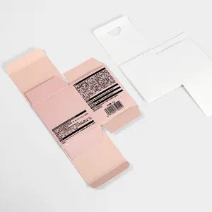 Confezione regalo di carta regalo con stampa rosa crema per il viso olio essenziale per la cura della pelle portacandele in cera portacandele confezione piatta pieghevole a colori