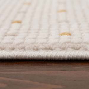 Modern Handmade <b>Large</b> Rectangular <b>Cream</b>-Gold Abstract Dots <b>Rug</b> for Living Room Bedroom Gift - Product Image 4