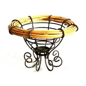 Panier de rangement pour fruits en métal nickelé avec fil de finition Conception personnalisée Support de panier pour fruits et légumes pour la cuisine - Product Image 3