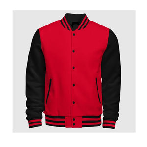 Vente en gros de veste universitaire lourde pour hommes, veste à col montant décontractée à la mode avec logo personnalisé brodé pour hommes 2025 - Product Image 5