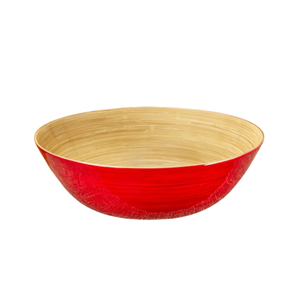 Bol à salade minimaliste en bambou poli éco-responsable, fabriqué par des artisans vietnamiens, avec logo personnalisé et couleur tendance pour les fêtes - Product Image 2