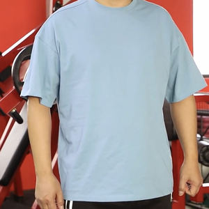 2026 Venta directa de fábrica al por mayor de encargo de gran tamaño de manga corta de talla grande 100% algodón cuello redondo Camiseta de los hombres - Product Image 6