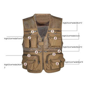 Gilet utilitaire de nouveau style en gros d'usine avec logo personnalisé, dernier modèle, meilleur gilet utilitaire - Product Image 5
